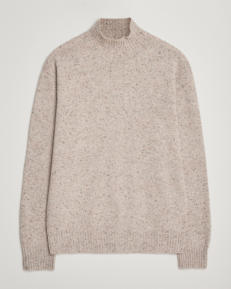Homme | Pulls Et Tricots | NN07 | Aksel Wool Donegal Knitted Mock Neck Ivory