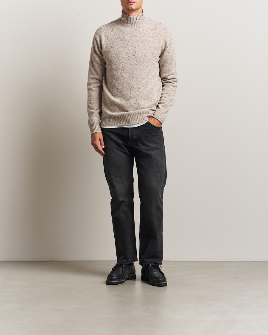 Homme | Pulls Et Tricots | NN07 | Aksel Wool Donegal Knitted Mock Neck Ivory