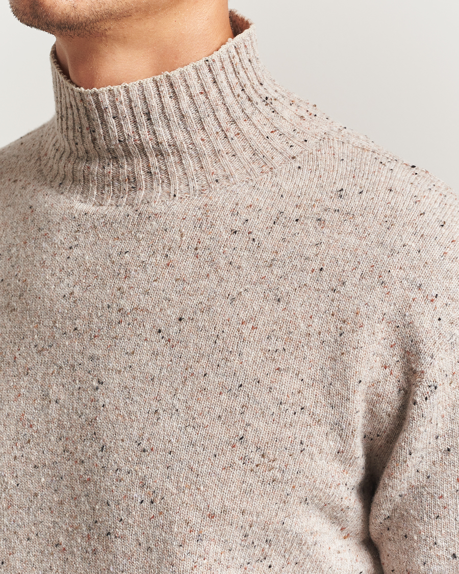 Homme | Pulls Et Tricots | NN07 | Aksel Wool Donegal Knitted Mock Neck Ivory
