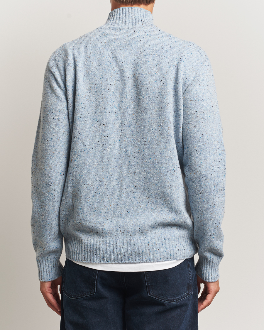 Homme | Pulls Et Tricots | NN07 | Aksel Wool Donegal Knitted Mock Neck Cerulian Blue