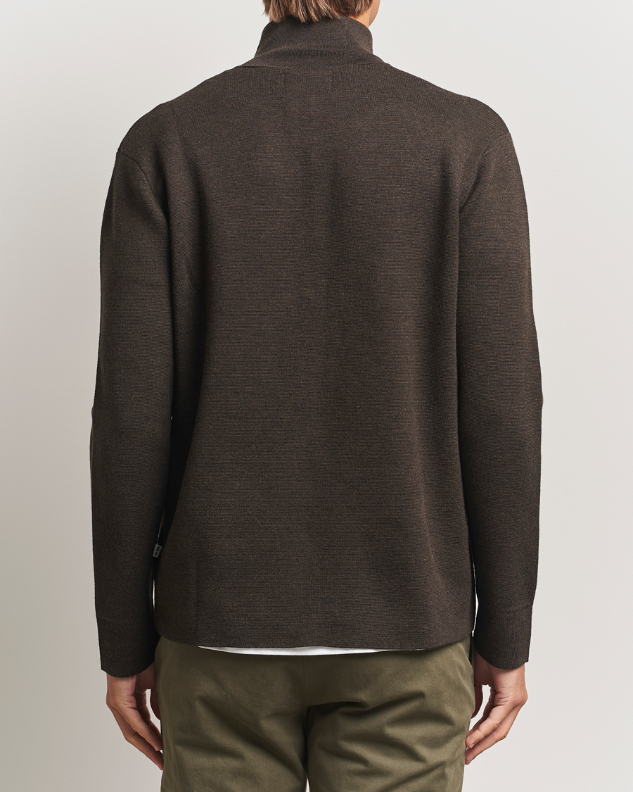 Homme | Pulls Et Tricots | NN07 | Harald Cotton/Modal Half Zip Demitasse Brown