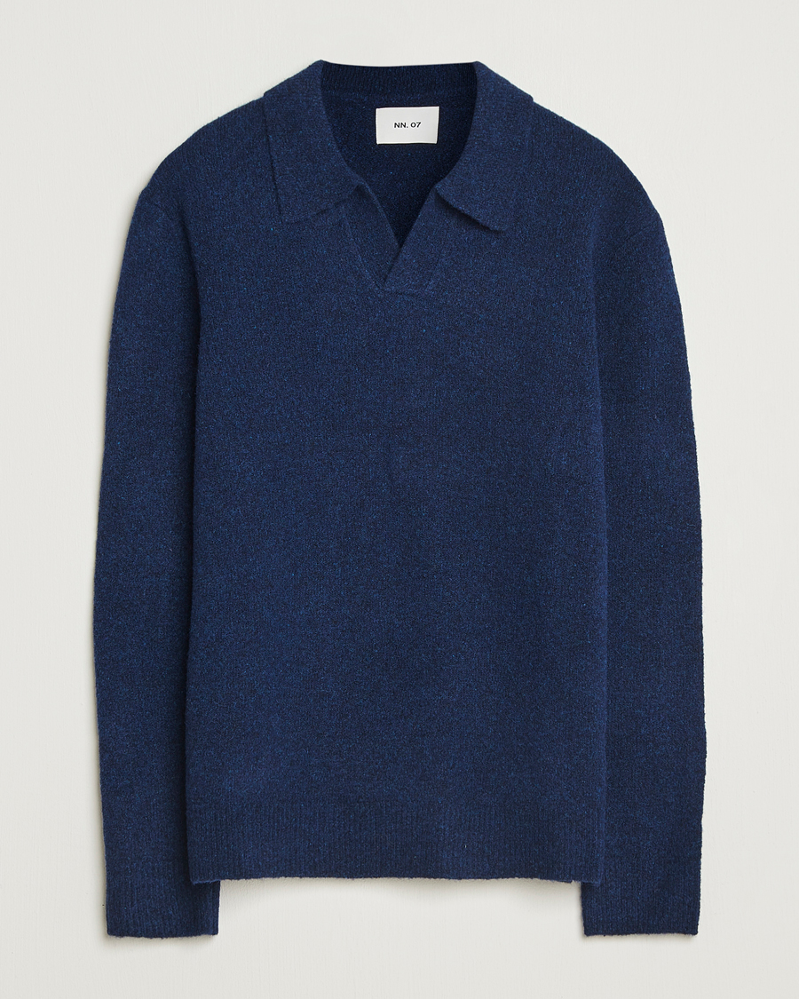 Homme | Pulls Et Tricots | NN07 | Hope Wool Knitted Polo Navy Blue