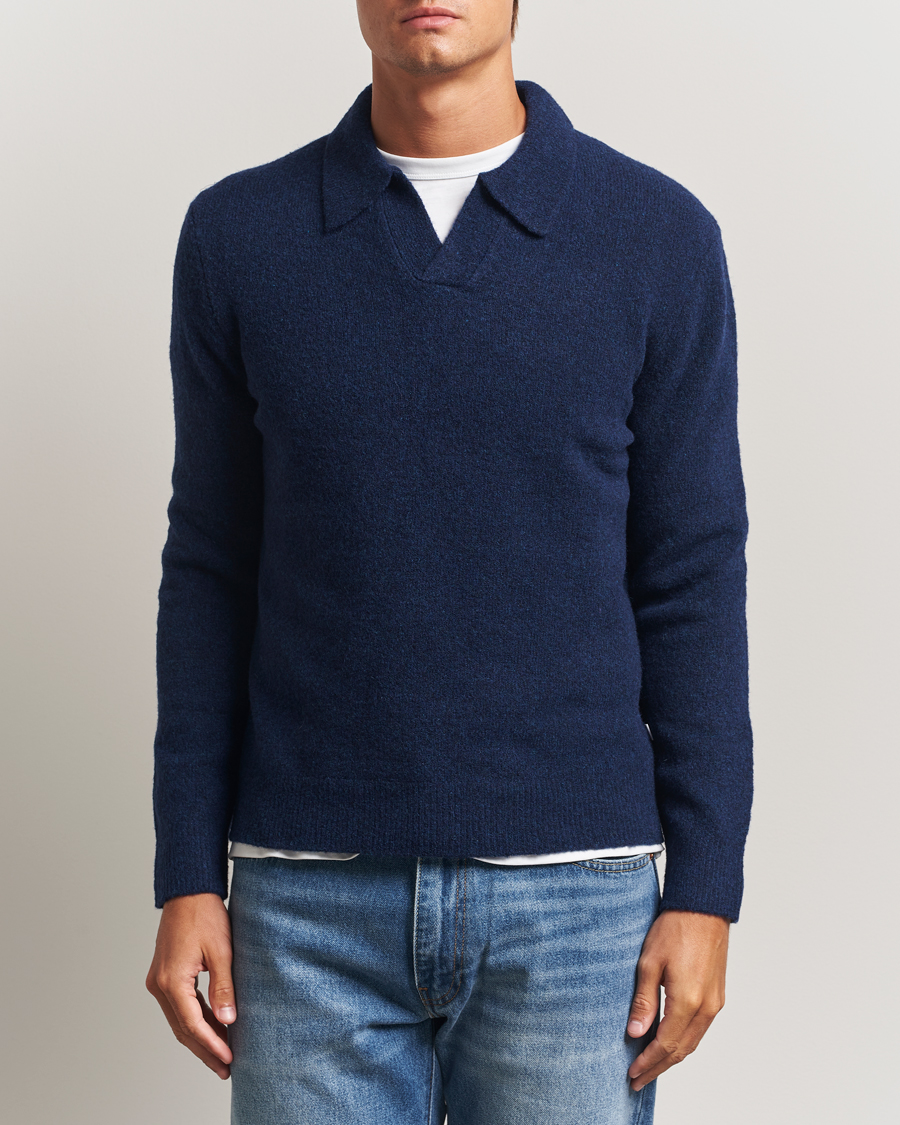Homme | Pulls Et Tricots | NN07 | Hope Wool Knitted Polo Navy Blue
