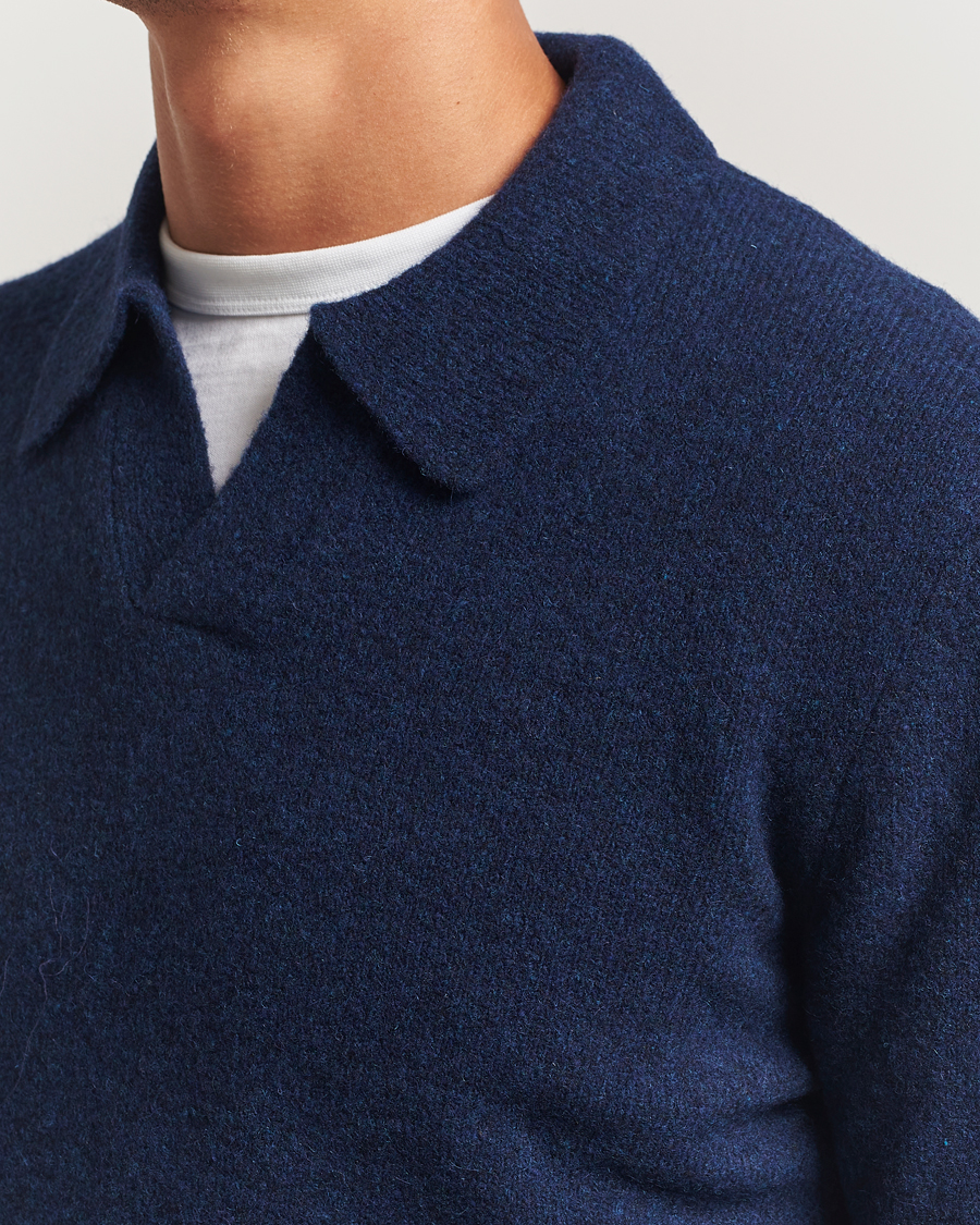 Homme | Pulls Et Tricots | NN07 | Hope Wool Knitted Polo Navy Blue