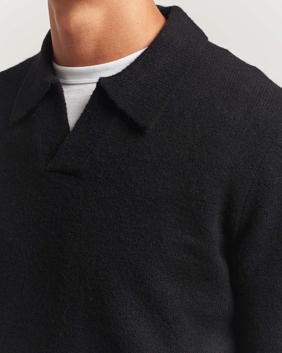 Homme | Pulls Et Tricots | NN07 | Hope Wool Knitted Polo Black