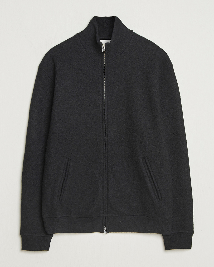 Homme | Pulls Et Tricots | NN07 | Boiled Wool Full Zip Black