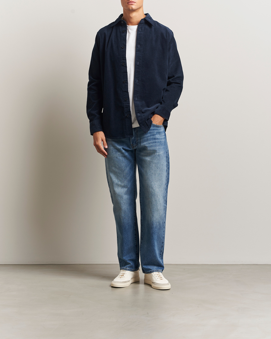 Homme | Chemises | NN07 | Colby Corduroy Overshirt Navy Blue