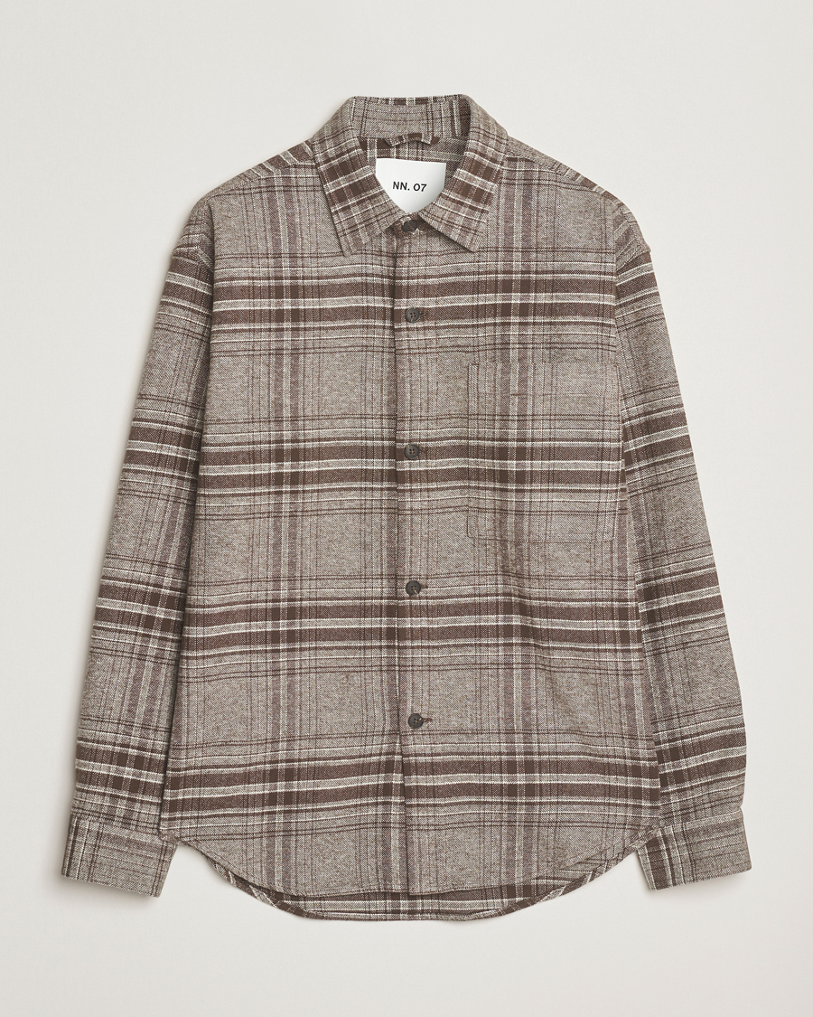 Homme | Chemises | NN07 | Adwin Checked Overshirt Brown