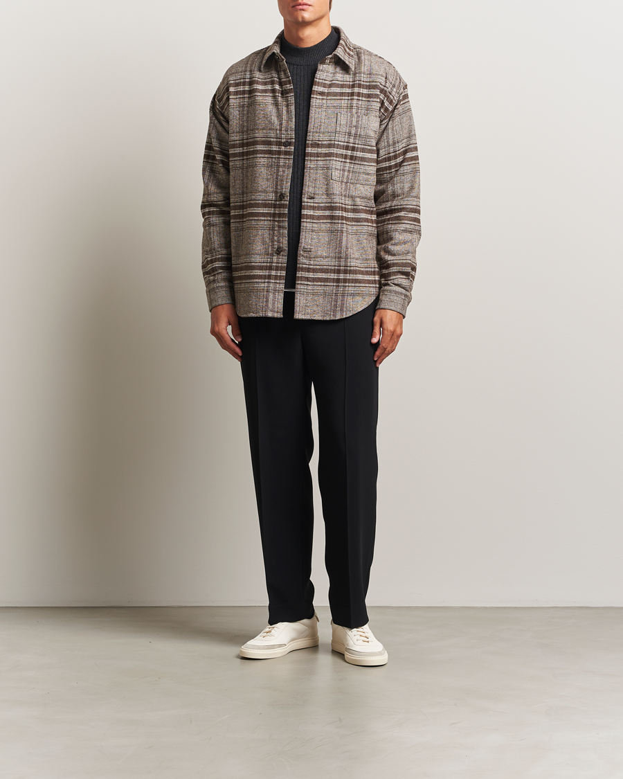Homme | Chemises | NN07 | Adwin Checked Overshirt Brown
