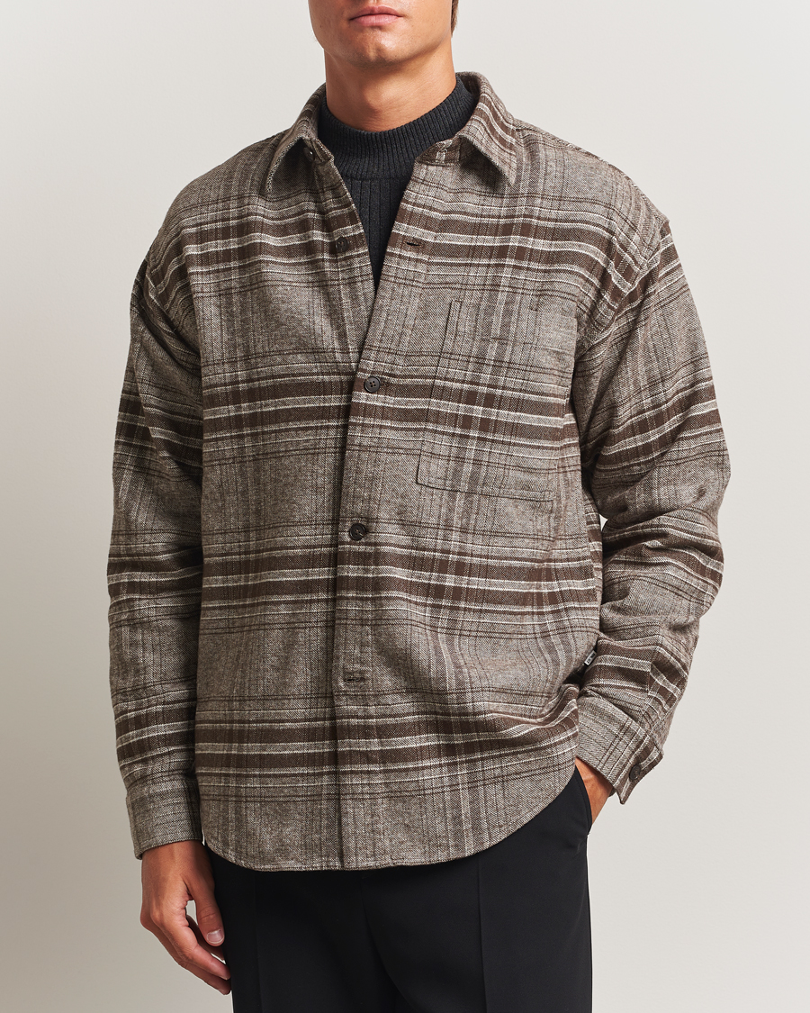 Homme | Chemises | NN07 | Adwin Checked Overshirt Brown