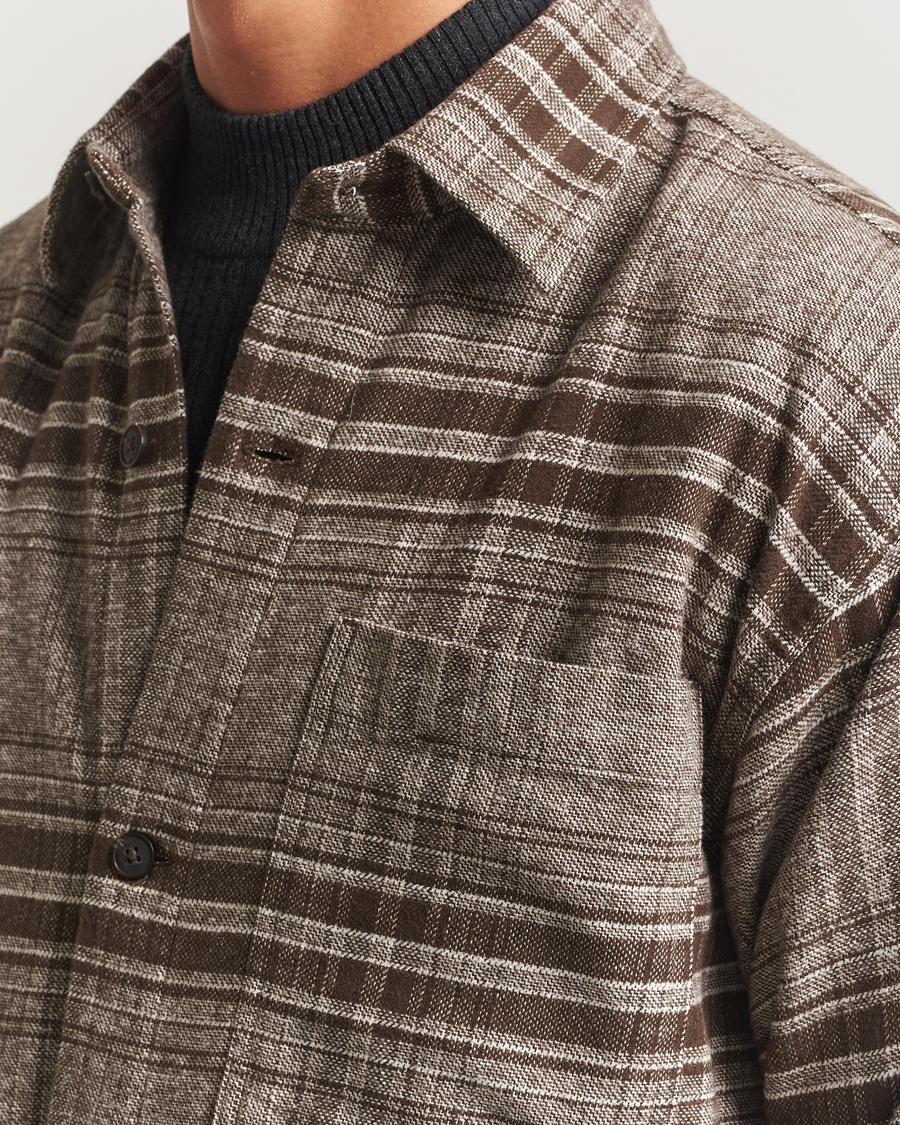 Homme | Chemises | NN07 | Adwin Checked Overshirt Brown