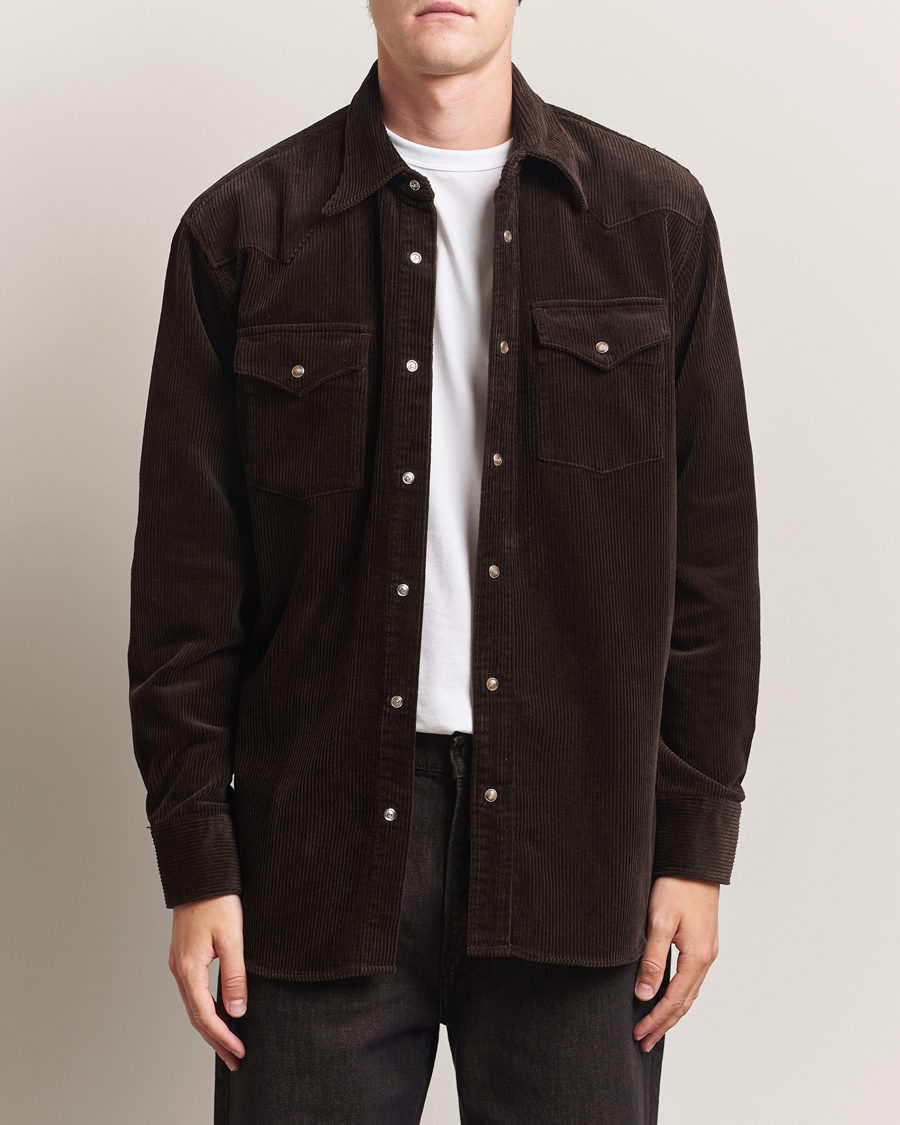 Homme | Chemises | NN07 | Ricky Corduroy Overshirt Demitasse Brown