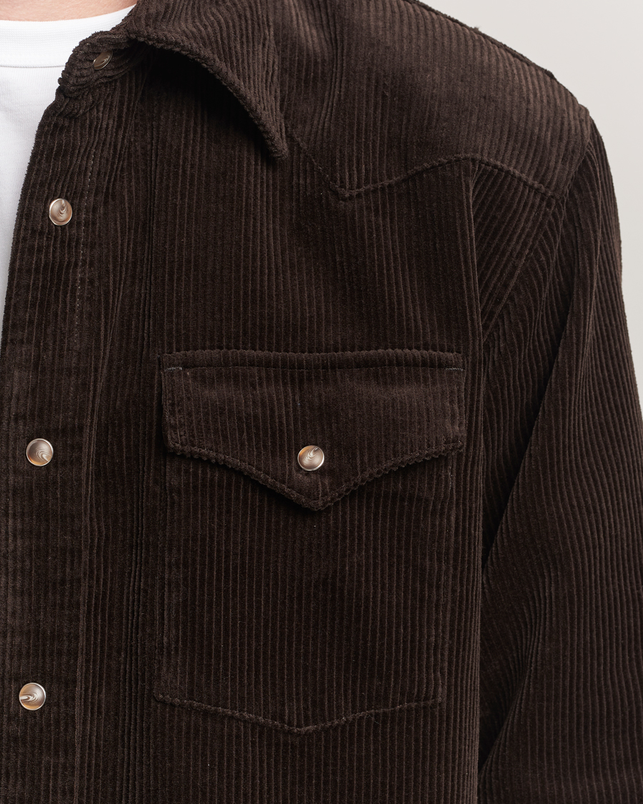 Homme | Chemises | NN07 | Ricky Corduroy Overshirt Demitasse Brown