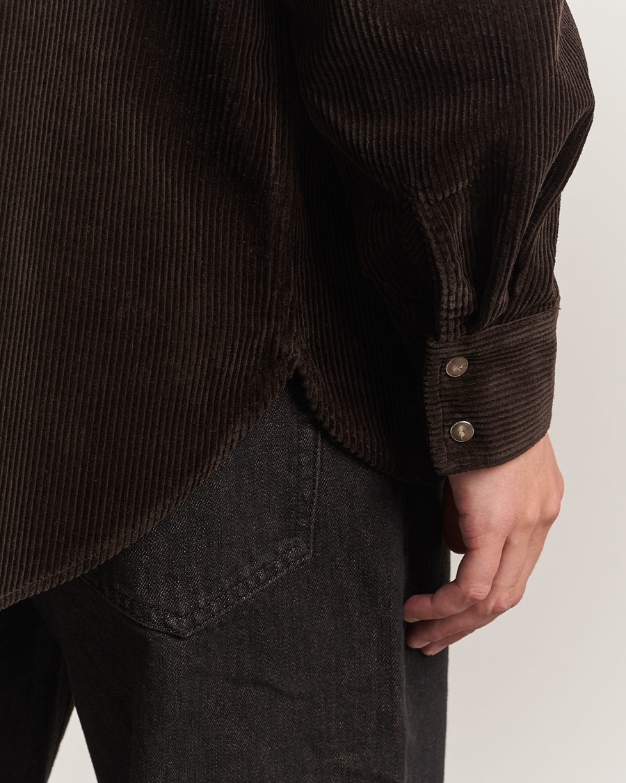 Homme | Chemises | NN07 | Ricky Corduroy Overshirt Demitasse Brown