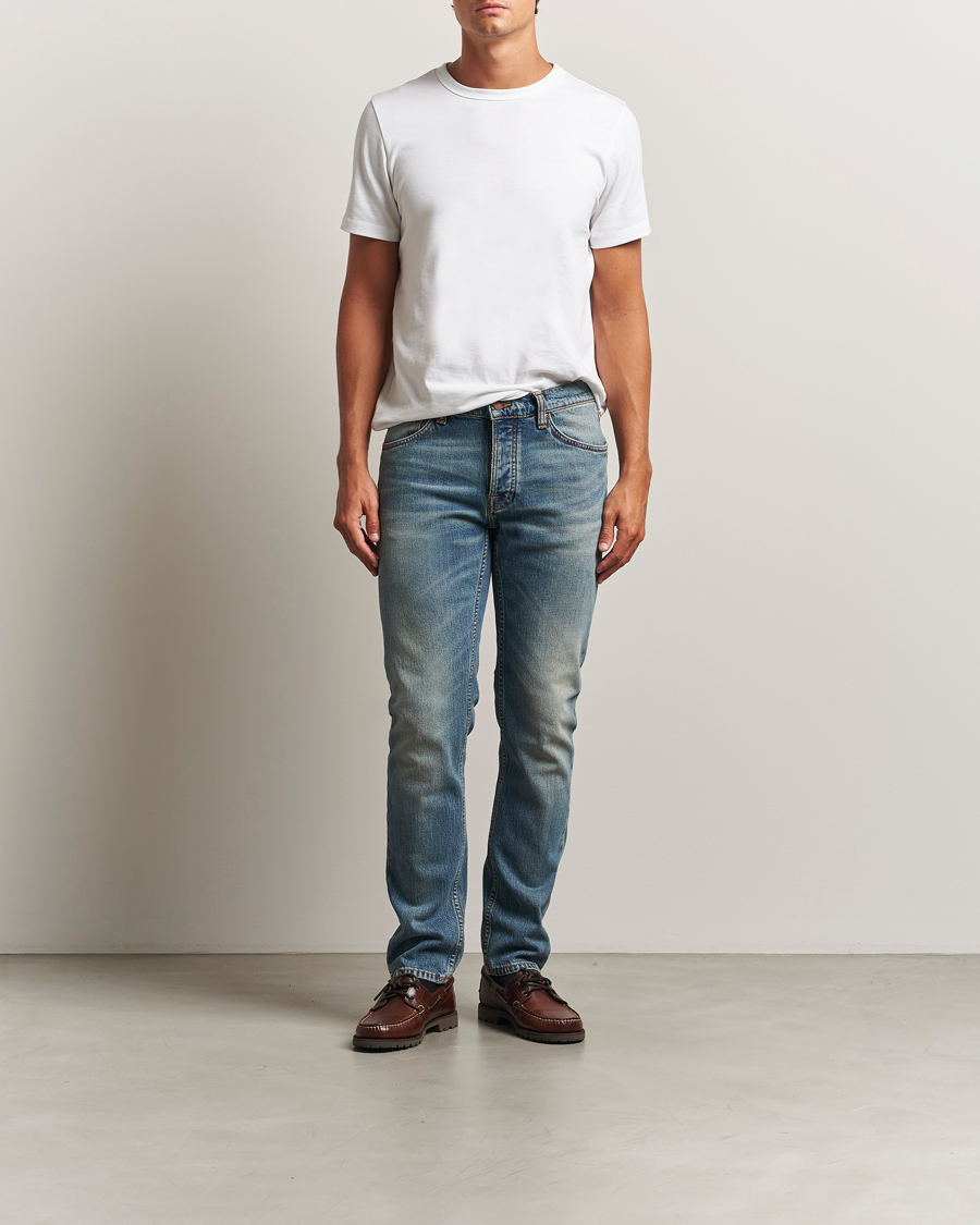 Homme | Jeans | Nudie Jeans | Solid Ollie Jeans Blue Clay
