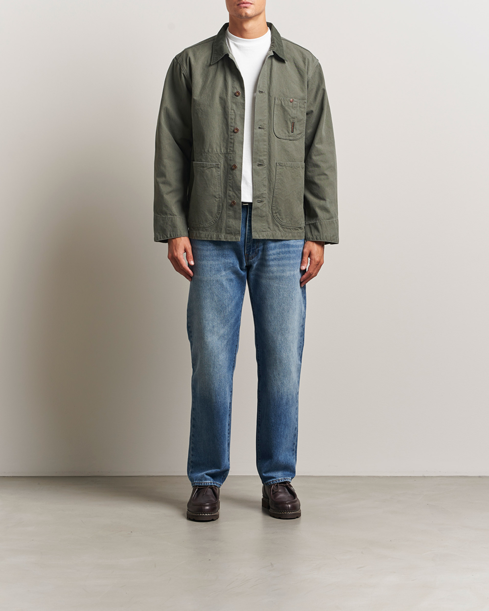 Homme | Chemises | Nudie Jeans | Howie Duck Canvas Chore Jacket Green
