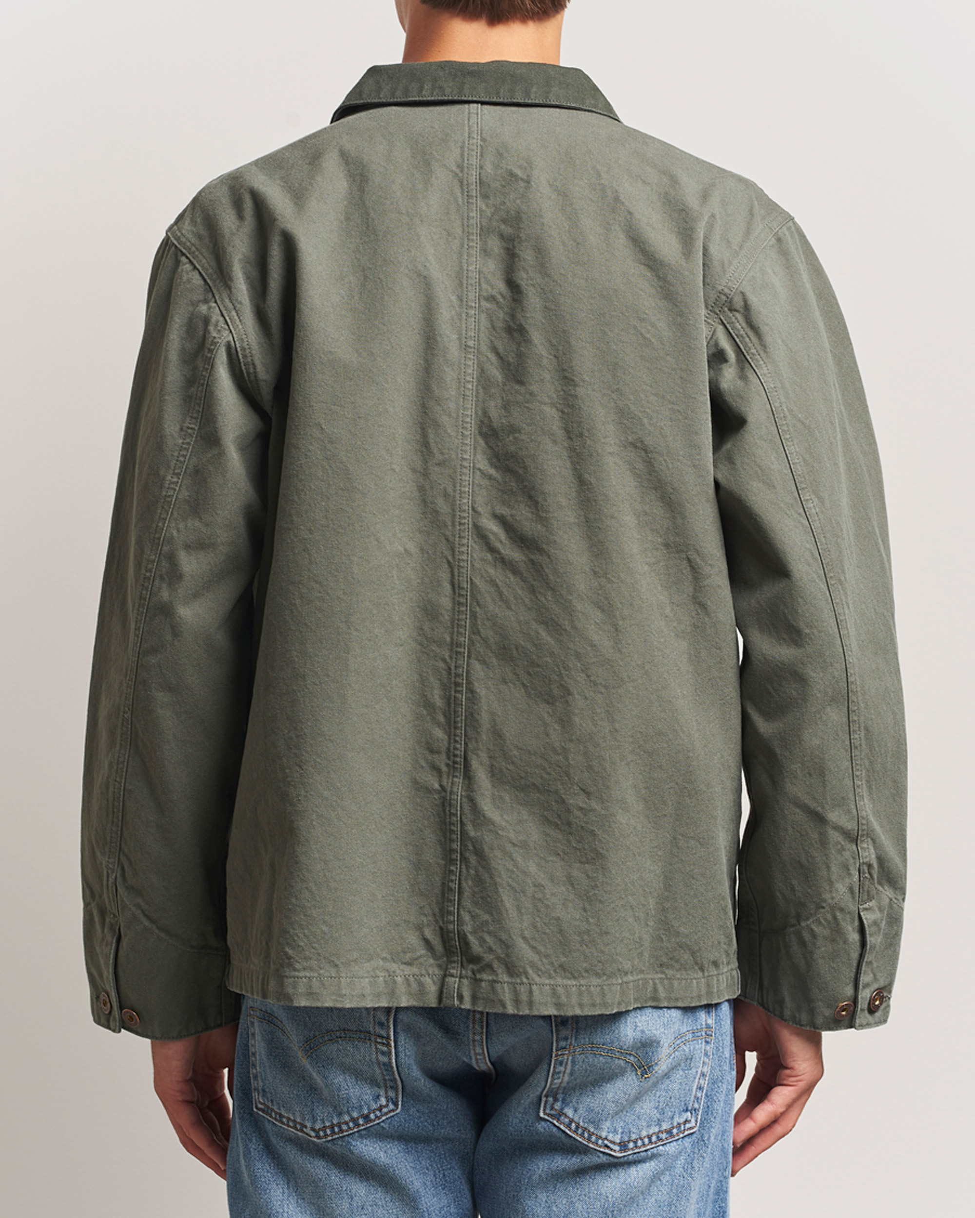 Homme | Chemises | Nudie Jeans | Howie Duck Canvas Chore Jacket Green