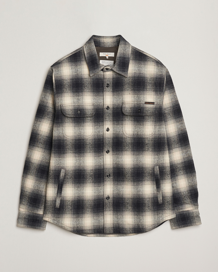 Homme | Chemises | Nudie Jeans | Glenn Padded Checked Overshirt Black