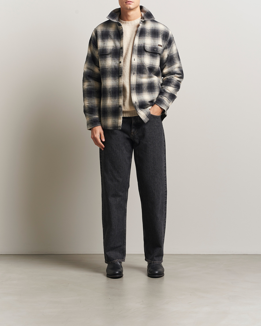 Homme | Chemises | Nudie Jeans | Glenn Padded Checked Overshirt Black