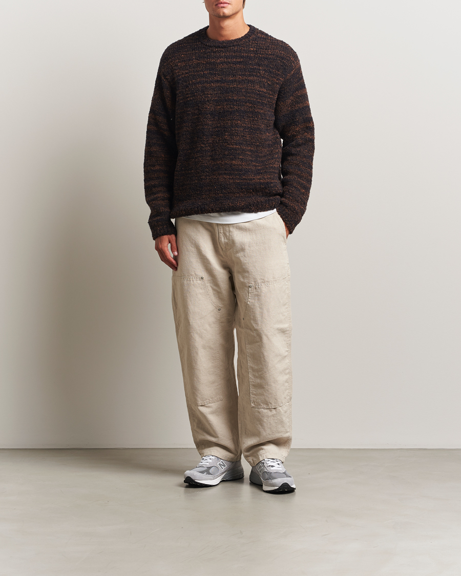 Homme | Pulls Et Tricots | Nudie Jeans | Gurra Bouclé Knitted Sweater Black/Brown