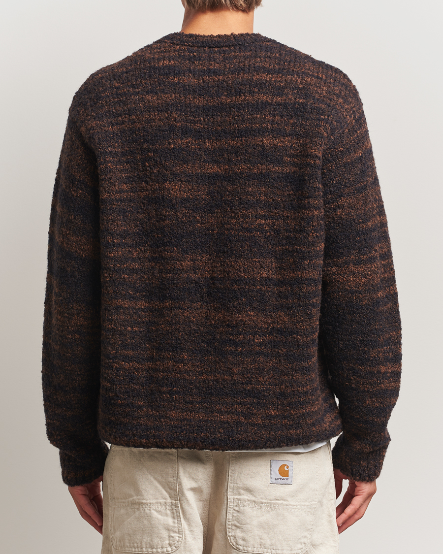 Homme | Pulls Et Tricots | Nudie Jeans | Gurra Bouclé Knitted Sweater Black/Brown