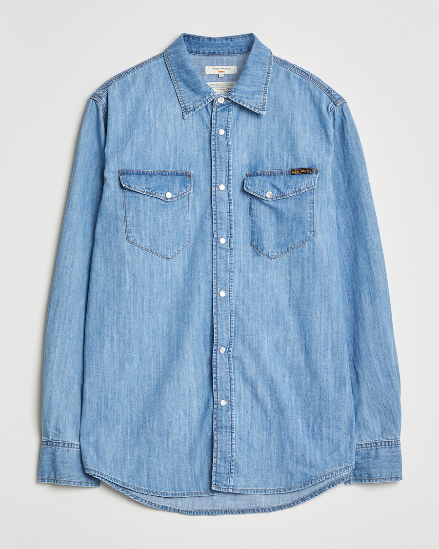 Homme | Chemises | Nudie Jeans | Gunnar Denim Shirt Light Blue