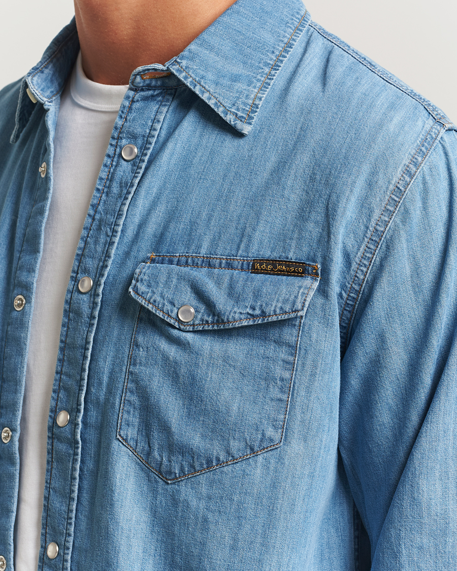 Homme | Chemises | Nudie Jeans | Gunnar Denim Shirt Light Blue
