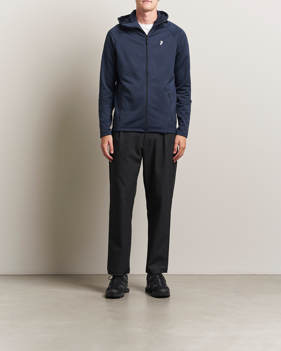 Homme | Pulls Et Tricots | Peak Performance | Rider Hooded Full Zip Blue Shadow