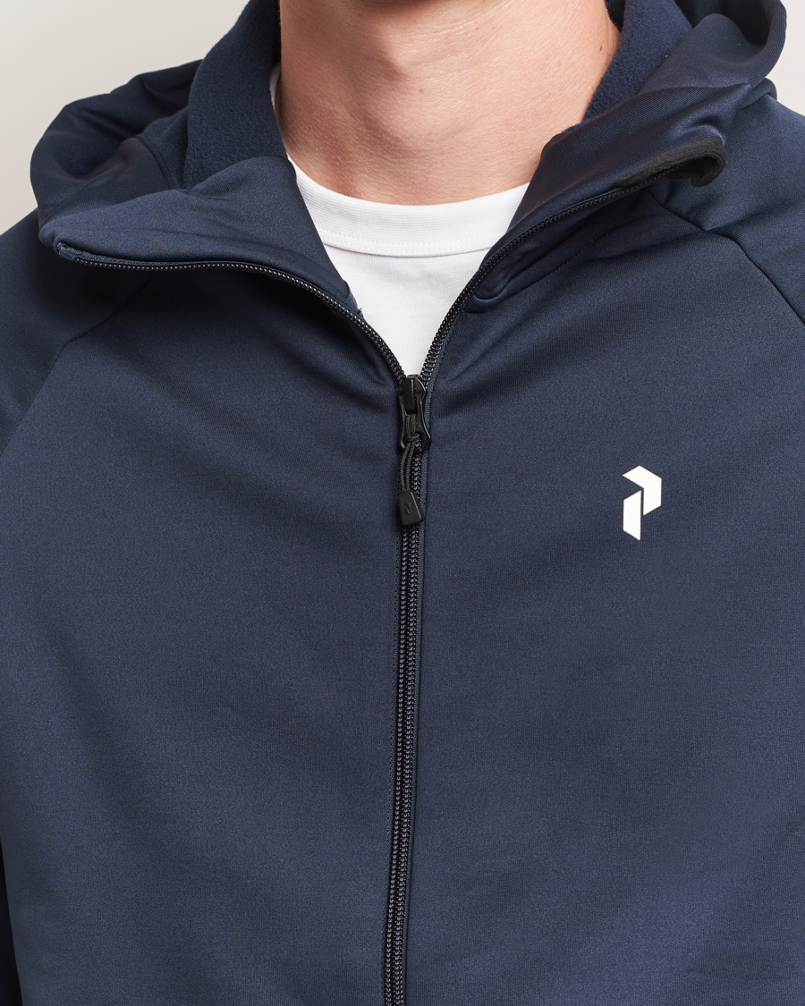 Homme | Pulls Et Tricots | Peak Performance | Rider Hooded Full Zip Blue Shadow