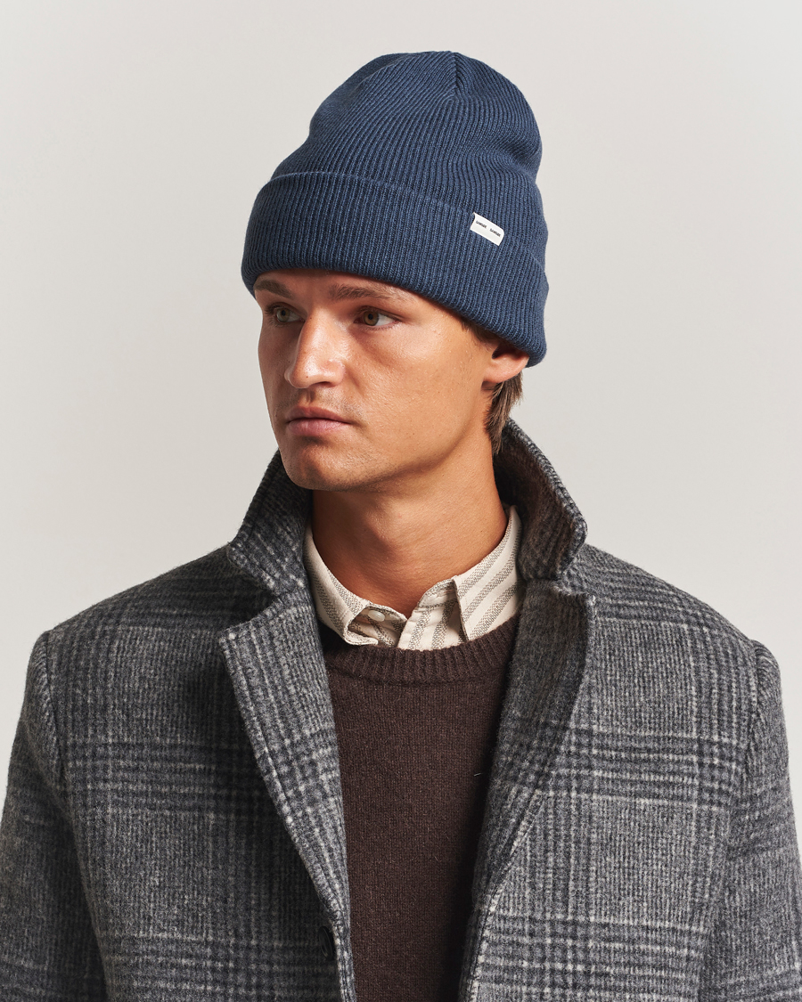 Homme | Bonnets | Samsøe Samsøe | The Wool Beanie Midnight Navy