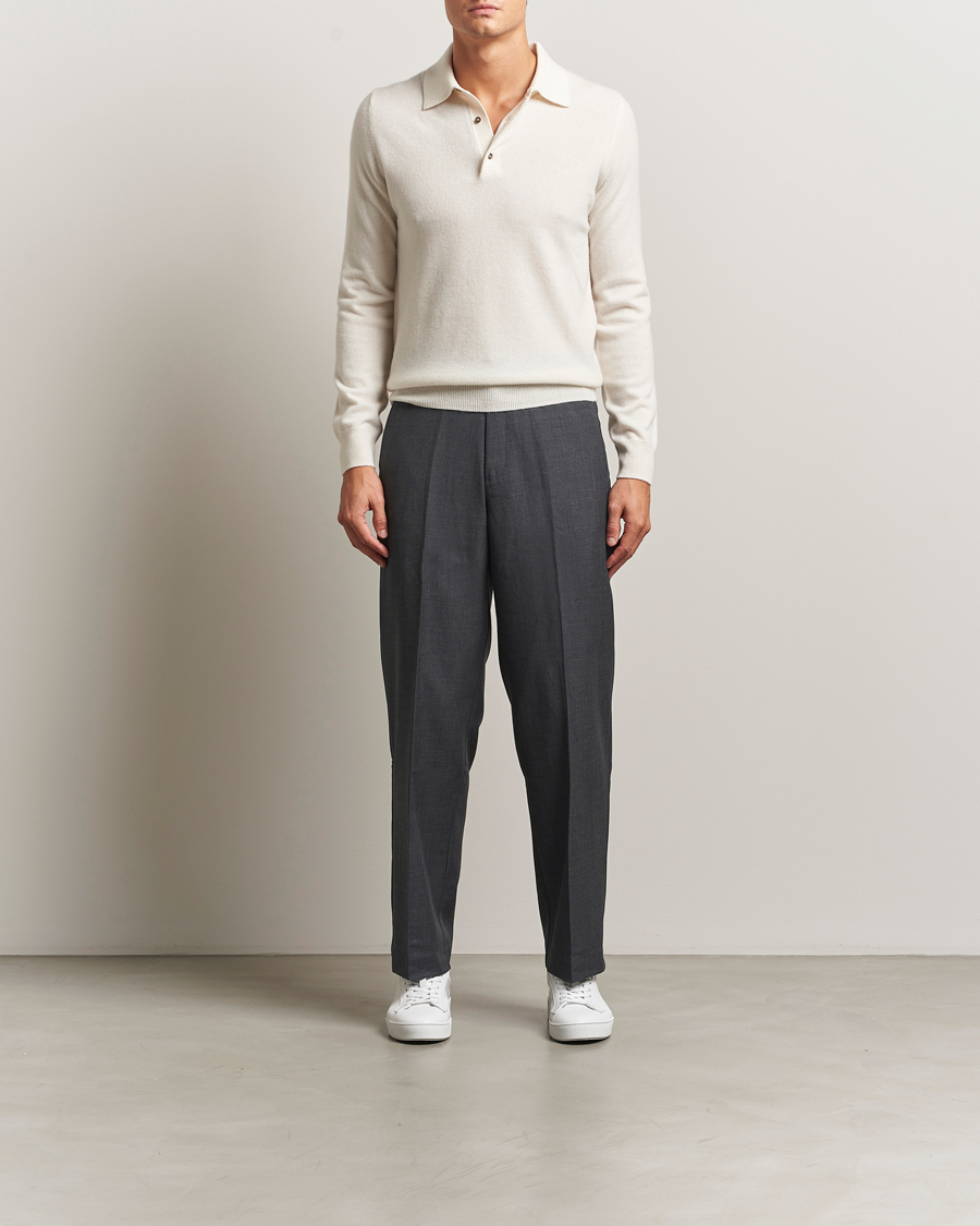Homme | Pantalons | Samsøe Samsøe | Noah Pleated Trousers Dark Grey Melange