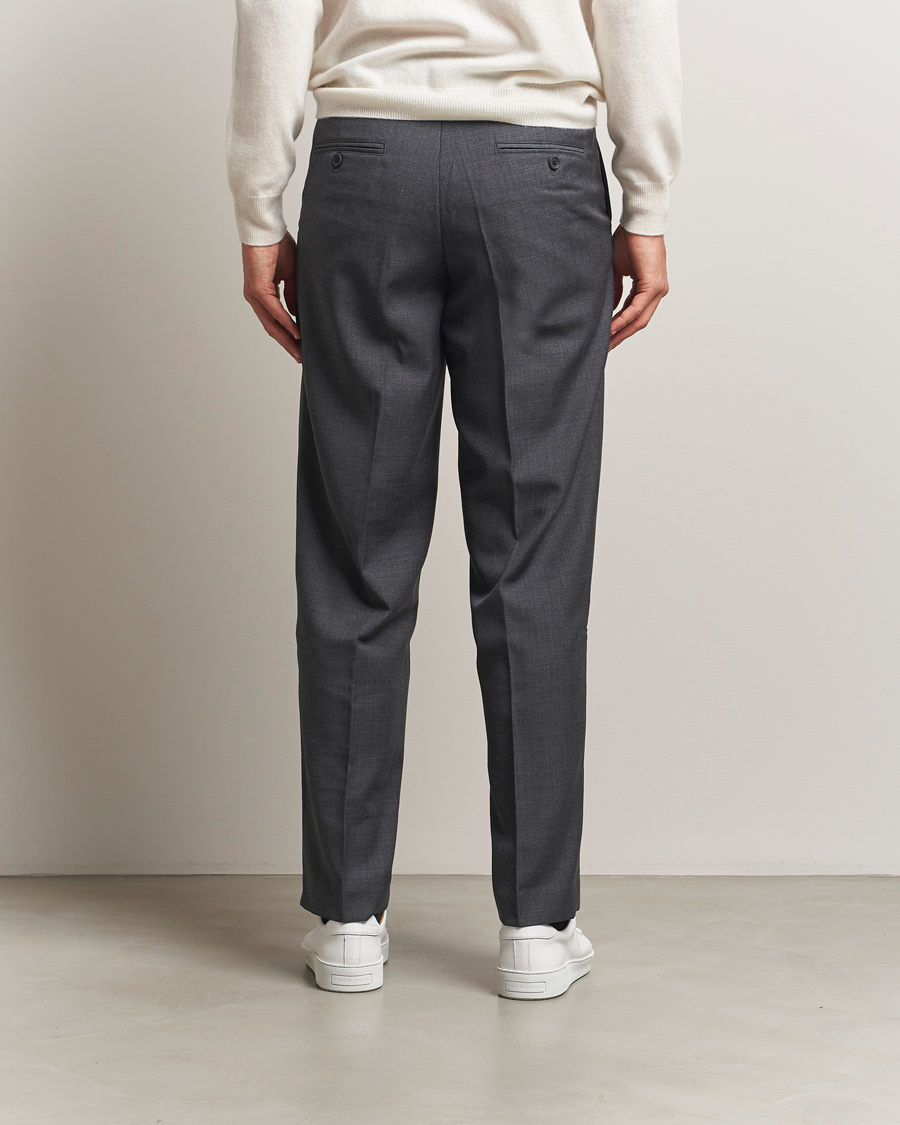 Homme | Pantalons | Samsøe Samsøe | Noah Pleated Trousers Dark Grey Melange