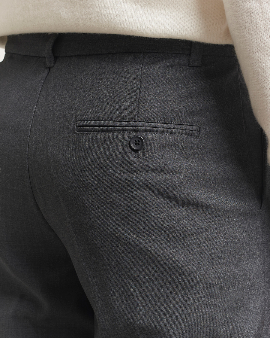 Homme | Pantalons | Samsøe Samsøe | Noah Pleated Trousers Dark Grey Melange