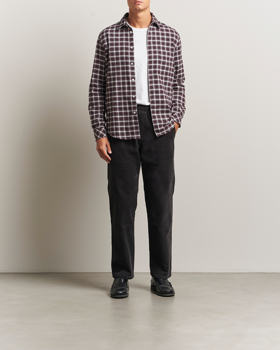 Homme | Pantalons | Samsøe Samsøe | Jabari Corduroy Drawstring Trousers Black Oyster