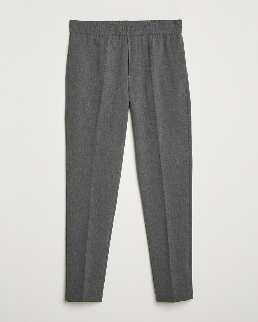 Homme | Pantalons | Samsøe Samsøe | Smithy Drawstring Trousers Dark Grey Melange