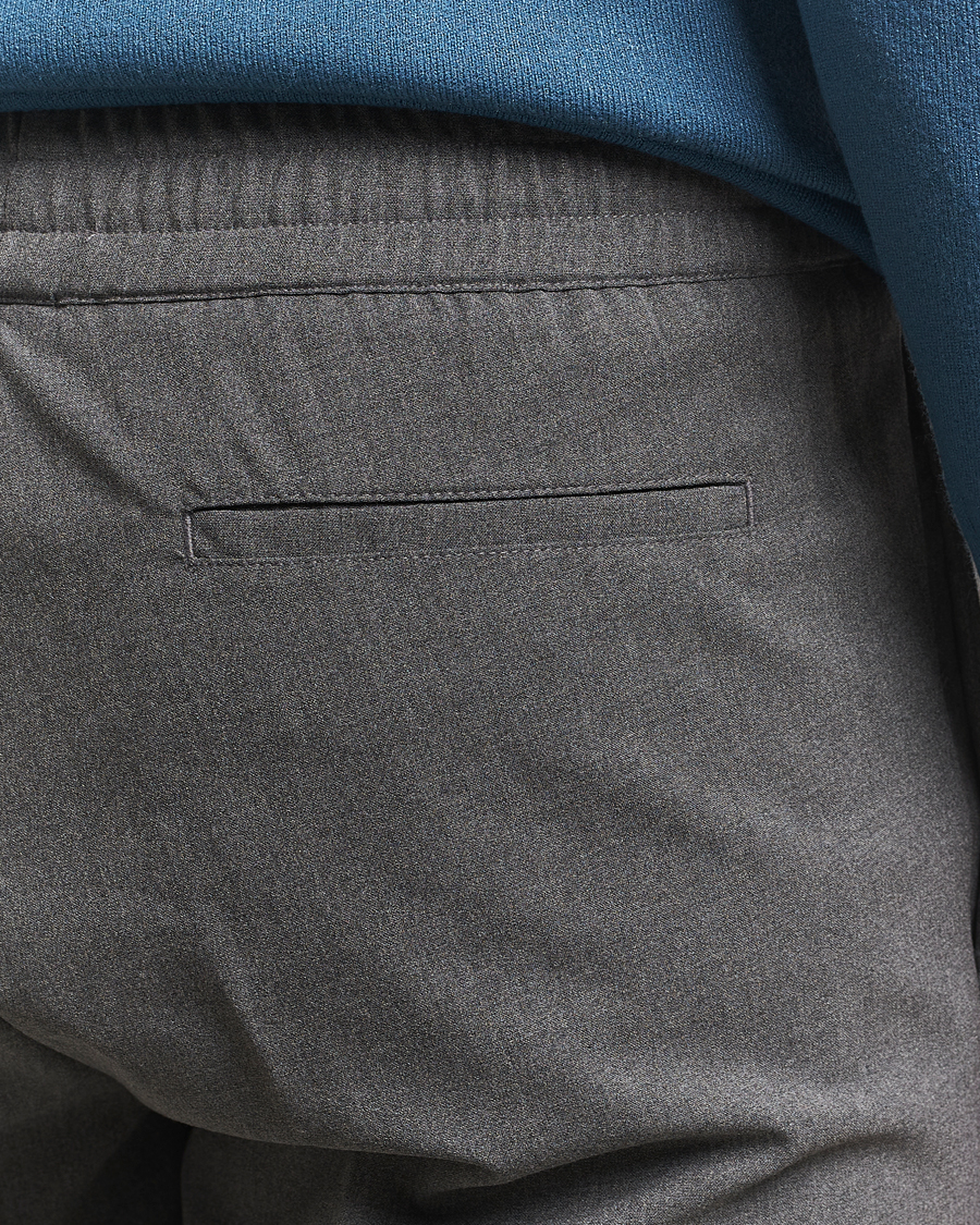 Homme | Pantalons | Samsøe Samsøe | Smithy Drawstring Trousers Dark Grey Melange