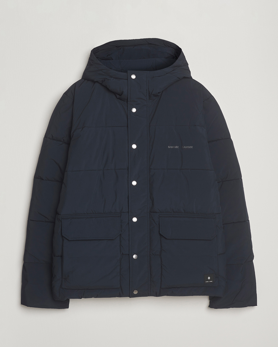 Homme | Manteaux Et Vestes | Samsøe Samsøe | Ulf Down Hooded Puffer Salute Navy