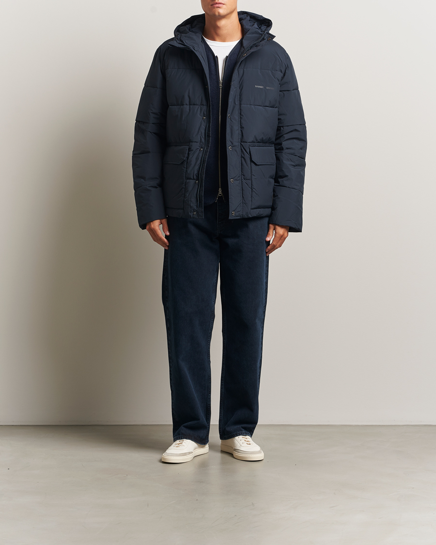 Homme | Manteaux Et Vestes | Samsøe Samsøe | Ulf Down Hooded Puffer Salute Navy