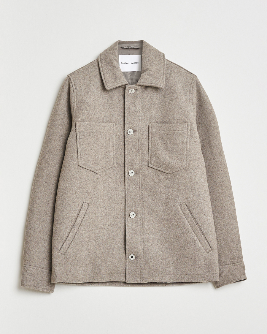 Homme | Manteaux Et Vestes | Samsøe Samsøe | Pally Padded Shirt Jacket Elephant Skin