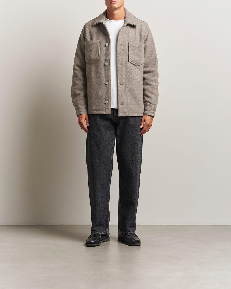 Homme | Manteaux Et Vestes | Samsøe Samsøe | Pally Padded Shirt Jacket Elephant Skin