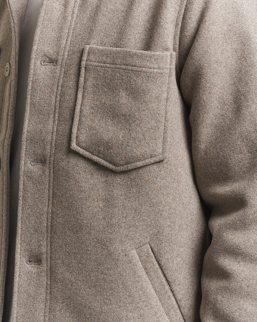 Homme | Manteaux Et Vestes | Samsøe Samsøe | Pally Padded Shirt Jacket Elephant Skin