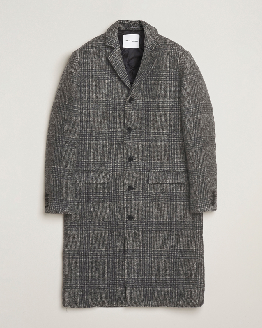 Homme | Manteaux Et Vestes | Samsøe Samsøe | Tesfa Checked Coat Grey