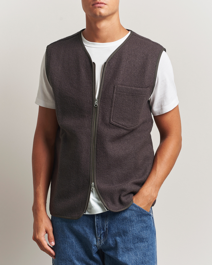 Homme | Manteaux Et Vestes | Samsøe Samsøe | Hannes Boiled Wool Vest Turkish Coffee