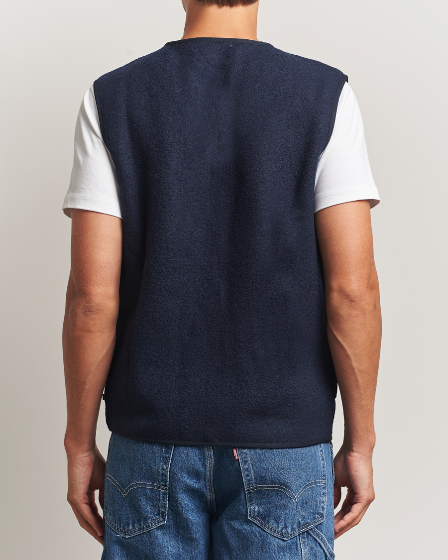 Homme | Gilets | Samsøe Samsøe | Hannes Boiled Wool Vest Salute Navy