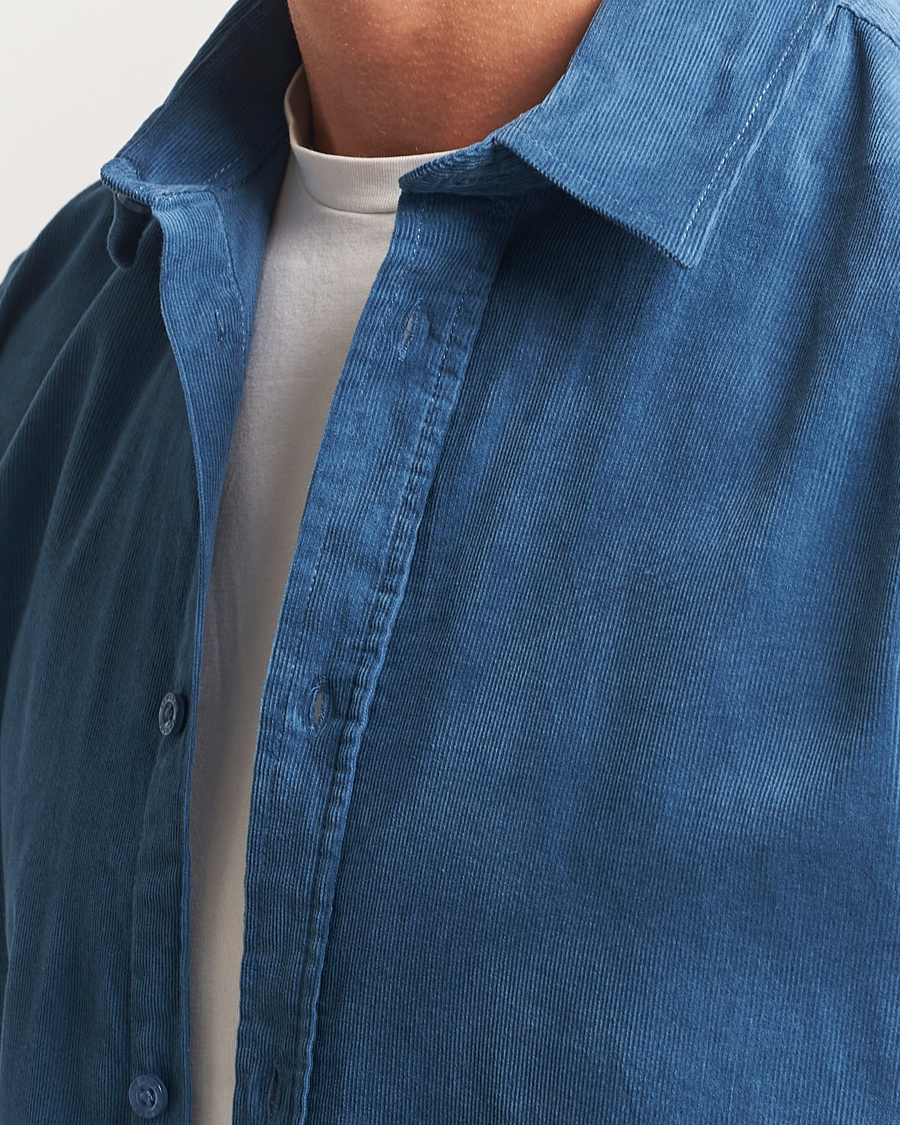 Homme | Chemises | Samsøe Samsøe | Liam Baby Cord Shirt Stellar Blue