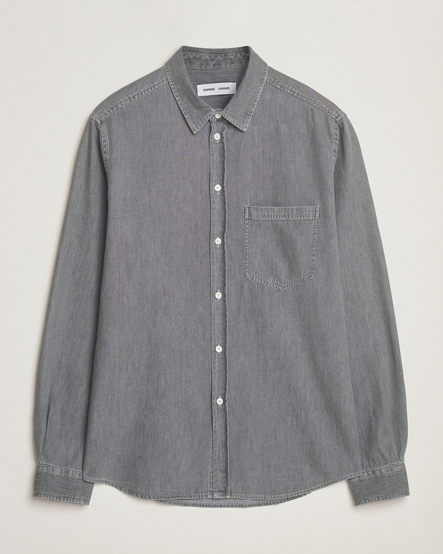 Homme | Chemises | Samsøe Samsøe | Ryan Chambray Shirt Light Grey