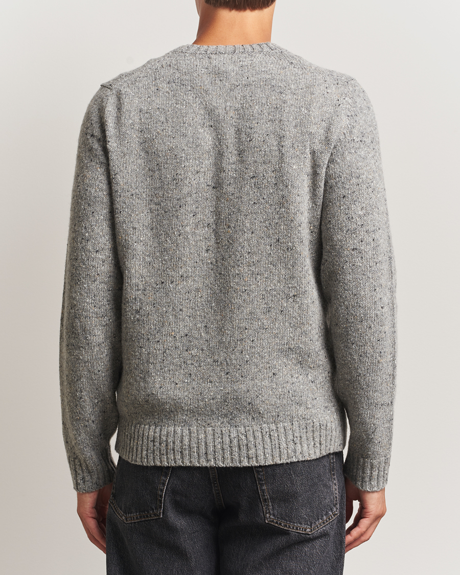 Homme | Pulls Et Tricots | Samsøe Samsøe | Nataniel Donegal Knitted Crew Neck Grey Melange