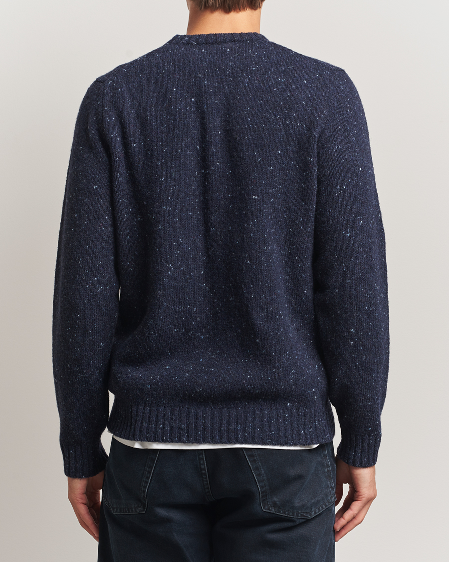 Homme | Pulls Et Tricots | Samsøe Samsøe | Nataniel Donegal Knitted Crew Neck Salute Navy