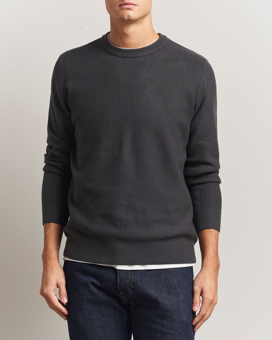 Homme | Pulls Et Tricots | Samsøe Samsøe | Dem Structured Knitted Crew Neck Black Oyster