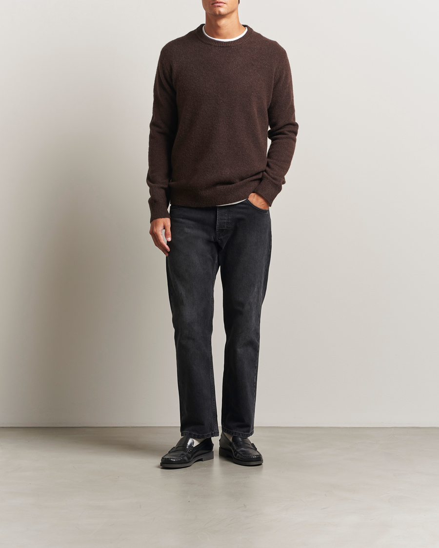 Homme | Pulls Et Tricots | Samsøe Samsøe | Freddy Yak Crew Neck Sweater Black Coffee